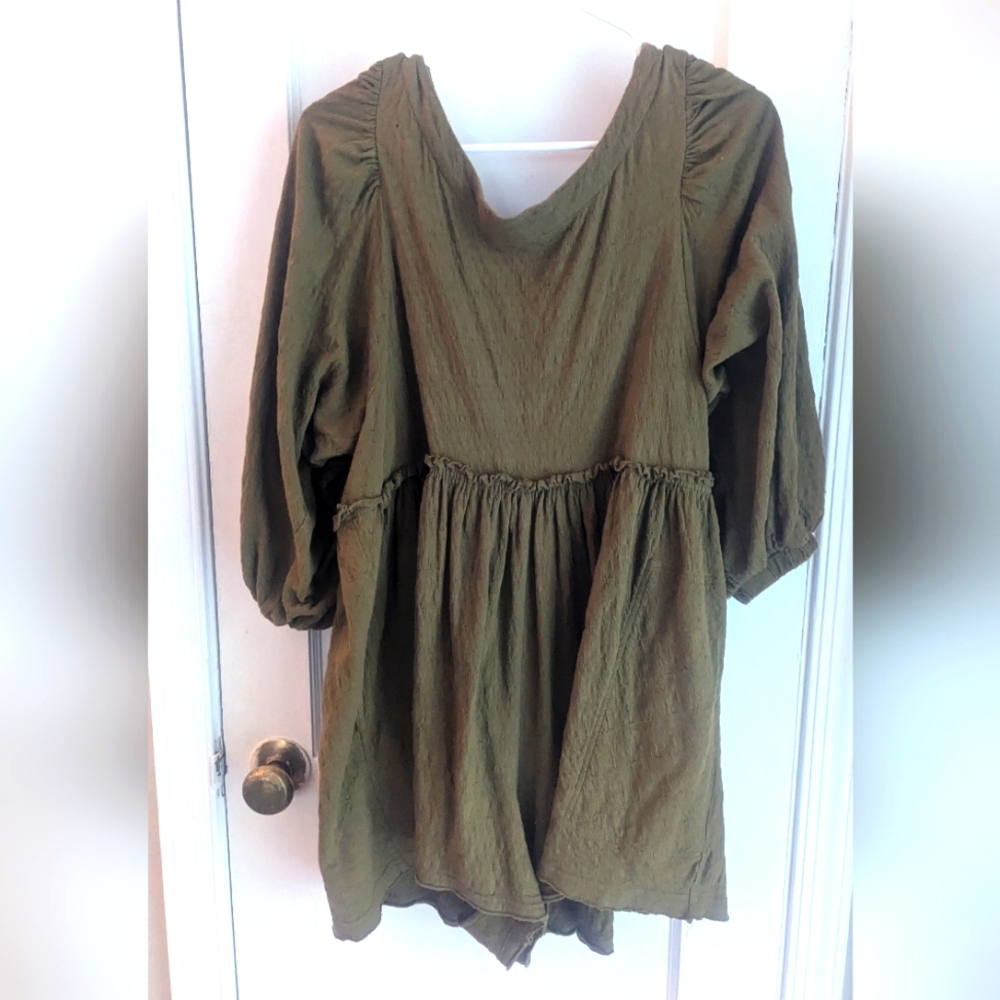 Free People Olive Green Romper